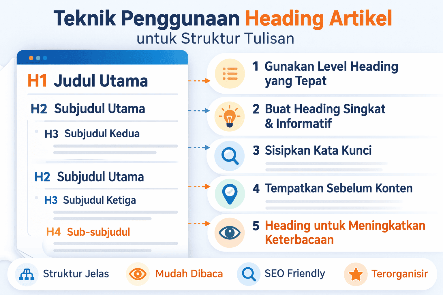 teknik penggunaan heading artikel
