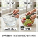 cara menghilangkan pestisida pada sayur dan buah dengan baking soda